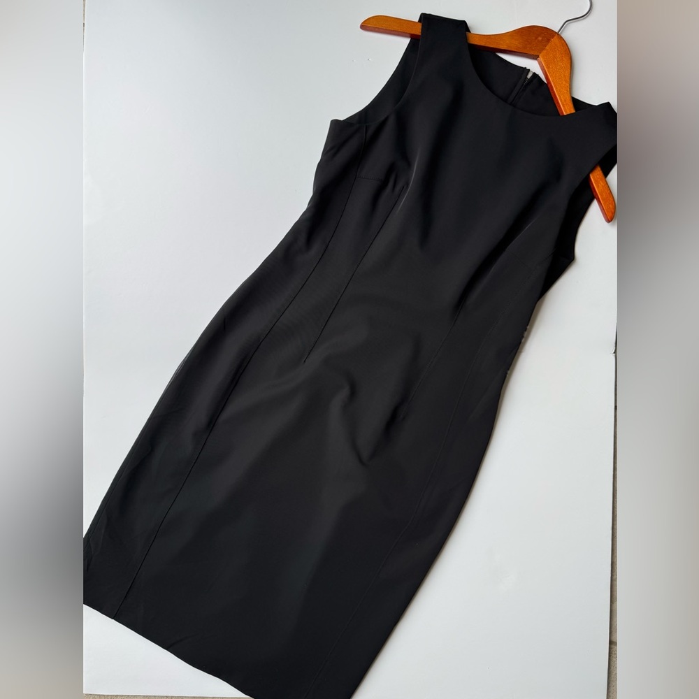 Sandra Angelozzi Black Sleeveless Sheath Midi Dress for Cocktail
